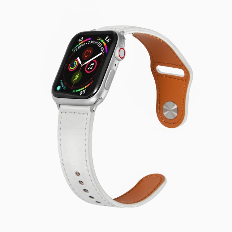 Bracelet en cuir avec boucle ardillon pour Apple Watch Series, 7 41mm / 6&SE&5&4 40mm / 3&2&1 38mm, 7 45mm / 6&SE&5&4 44mm / 3&2&1 42mm