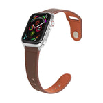 Bracelet en cuir avec boucle ardillon pour Apple Watch Series, 7 41mm / 6&SE&5&4 40mm / 3&2&1 38mm, 7 45mm / 6&SE&5&4 44mm / 3&2&1 42mm