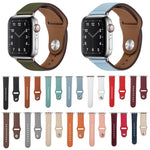 Bracelet en cuir avec boucle ardillon pour Apple Watch Series, 7 41mm / 6&SE&5&4 40mm / 3&2&1 38mm, 7 45mm / 6&SE&5&4 44mm / 3&2&1 42mm