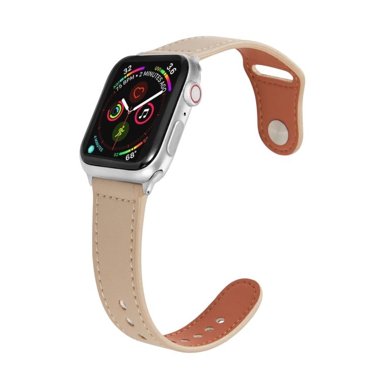 Bracelet en cuir avec boucle ardillon pour Apple Watch Series, 7 41mm / 6&SE&5&4 40mm / 3&2&1 38mm, 7 45mm / 6&SE&5&4 44mm / 3&2&1 42mm