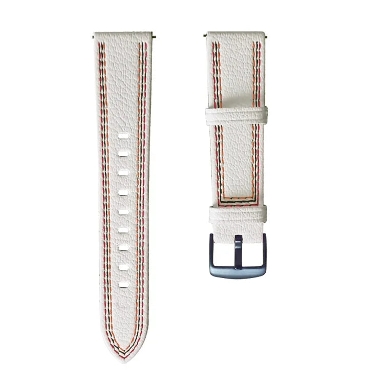 Bracelet de montre en cuir véritable avec fil de couture, pour Samsung Galaxy Watch 3 45mm, pour Huawei Watch GT 3 46mm