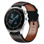 Bracelet de montre en cuir véritable avec fil de couture, pour Samsung Galaxy Watch 3 45mm, pour Huawei Watch GT 3 46mm