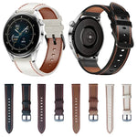 Bracelet de montre en cuir véritable avec fil de couture, pour Samsung Galaxy Watch 3 45mm, pour Huawei Watch GT 3 46mm