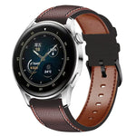 Bracelet de montre en cuir véritable avec fil de couture, pour Samsung Galaxy Watch 3 45mm, pour Huawei Watch GT 3 46mm