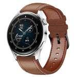 Bracelet de montre en cuir véritable avec fil de couture, pour Samsung Galaxy Watch 3 45mm, pour Huawei Watch GT 3 46mm