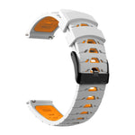 Bracelet de montre en silicone à trois rangées de trous trapézoïdaux, pour Samsung Galaxy Watch 4 / Watch4 Classic, pour Samsung Galaxy Watch 42 mm, pour Samsung Galaxy Watch 46 mm, pour Samsung Galaxy Watch Active