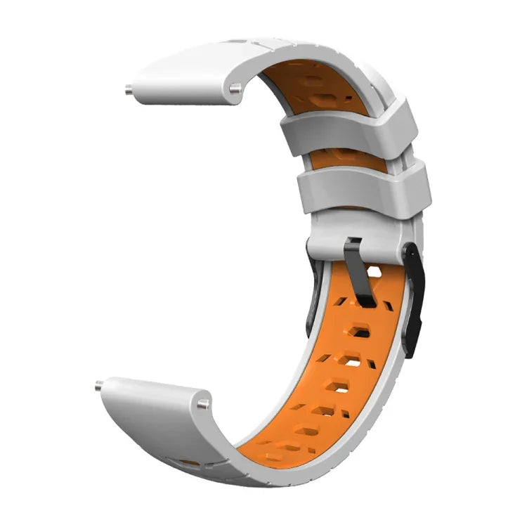 Bracelet de montre en silicone à trois rangées de trous trapézoïdaux, pour Samsung Galaxy Watch 4 / Watch4 Classic, pour Samsung Galaxy Watch 42 mm, pour Samsung Galaxy Watch 46 mm, pour Samsung Galaxy Watch Active