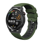 Bracelet de montre en silicone à trois rangées de trous trapézoïdaux, pour Samsung Galaxy Watch 4 / Watch4 Classic, pour Samsung Galaxy Watch 42 mm, pour Samsung Galaxy Watch 46 mm, pour Samsung Galaxy Watch Active