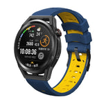 Bracelet de montre en silicone à trois rangées de trous trapézoïdaux, pour Samsung Galaxy Watch 4 / Watch4 Classic, pour Samsung Galaxy Watch 42 mm, pour Samsung Galaxy Watch 46 mm, pour Samsung Galaxy Watch Active