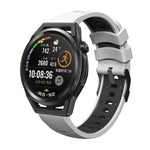 Bracelet de montre en silicone à trois rangées de trous trapézoïdaux, pour Samsung Galaxy Watch 4 / Watch4 Classic, pour Samsung Galaxy Watch 42 mm, pour Samsung Galaxy Watch 46 mm, pour Samsung Galaxy Watch Active