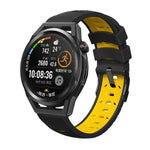 Bracelet de montre en silicone à trois rangées de trous trapézoïdaux, pour Samsung Galaxy Watch 4 / Watch4 Classic, pour Samsung Galaxy Watch 42 mm, pour Samsung Galaxy Watch 46 mm, pour Samsung Galaxy Watch Active