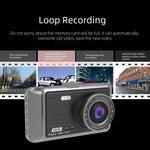 Anytek A60 Voiture 4 pouces écran IPS HD 1080P 170 degrés grand angle double caméra ADAS enregistreur de conduite, A60