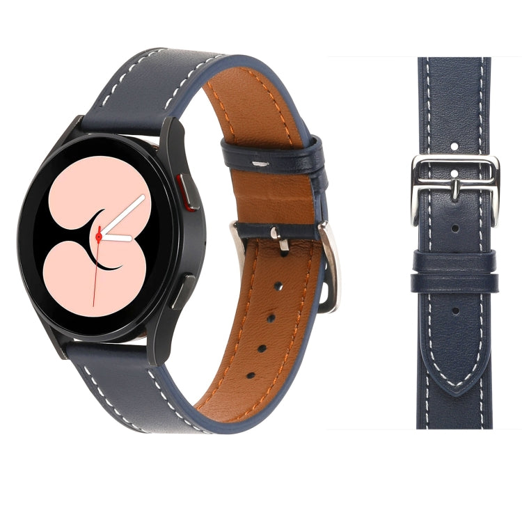 Bracelet de Montre en Cuir à Tissage Uni, Pour Samsung Galaxy Watch4 40mm / 44mm