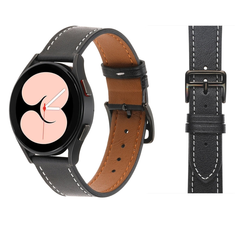 Bracelet de Montre en Cuir à Tissage Uni, Pour Samsung Galaxy Watch4 40mm / 44mm