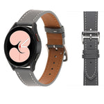 Bracelet de Montre en Cuir à Tissage Uni, Pour Samsung Galaxy Watch4 40mm / 44mm