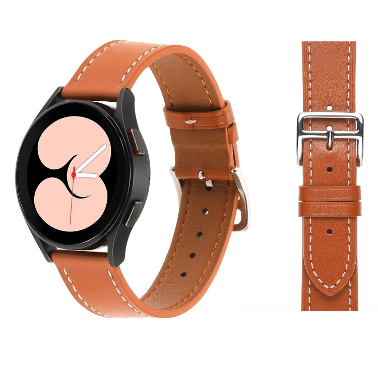 Bracelet de Montre en Cuir à Tissage Uni, Pour Samsung Galaxy Watch4 40mm / 44mm