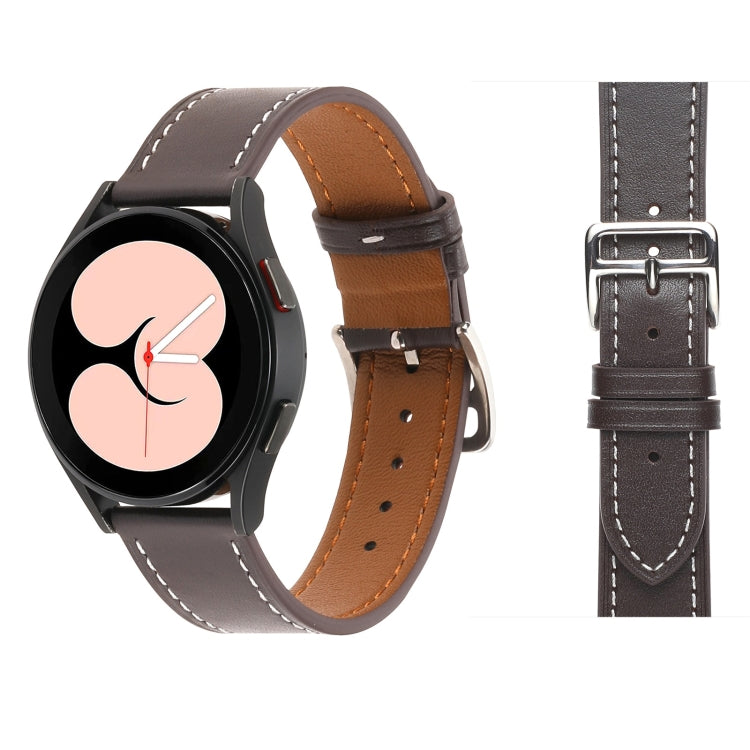 Bracelet de Montre en Cuir à Tissage Uni, Pour Samsung Galaxy Watch4 40mm / 44mm