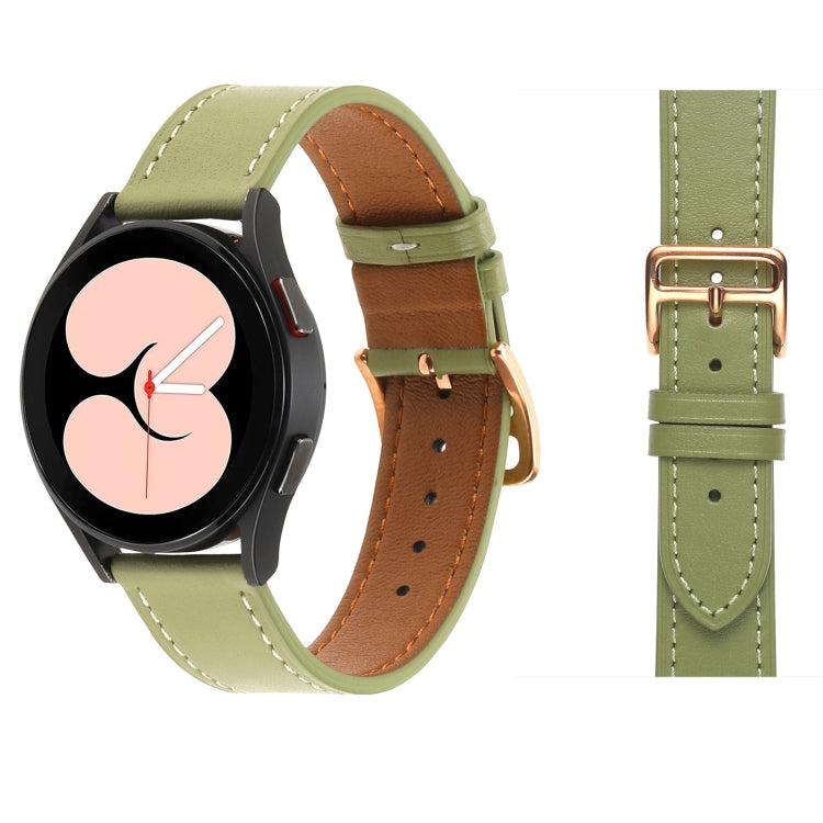 Bracelet de Montre en Cuir à Tissage Uni, Pour Samsung Galaxy Watch4 40mm / 44mm