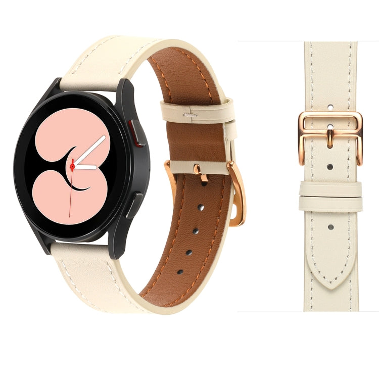 Bracelet de Montre en Cuir à Tissage Uni, Pour Samsung Galaxy Watch4 40mm / 44mm