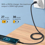 Câble de charge USB 5A Beauty Tattoo, longueur du câble : 1 m, USB-C / Type-C, Micro USB, 8 broches