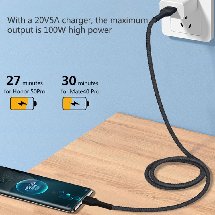 Câble de charge USB 5A Beauty Tattoo, longueur du câble : 1 m, USB-C / Type-C, Micro USB, 8 broches