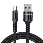 Câble de chargement USB tressé 6A, Longueur du câble : 1m, USB-C / Type-C, Micro USB, 8 broches