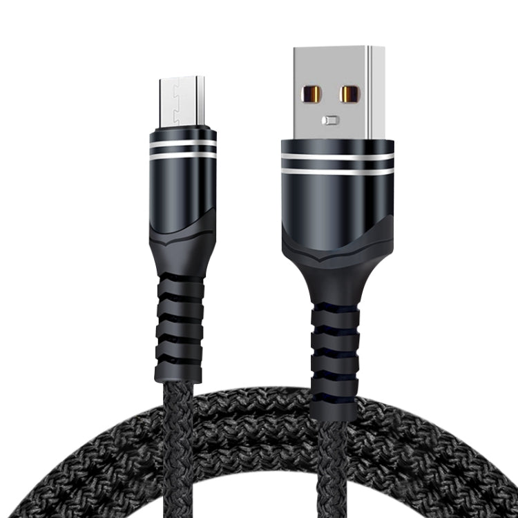 Câble de chargement USB tressé 6A, Longueur du câble : 1m, USB-C / Type-C, Micro USB, 8 broches