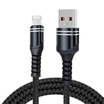 Câble de chargement USB tressé 6A, Longueur du câble : 1m, USB-C / Type-C, Micro USB, 8 broches