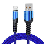 Câble de chargement USB tressé 6A, Longueur du câble : 1m, USB-C / Type-C, Micro USB, 8 broches