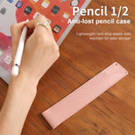 Étui de protection antichoc en cuir PU pour Apple Pencil 1 / 2, Étui