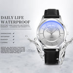 Montre quartz étanche YAZOLE 513 avec bracelet en cuir et calendrier