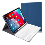 Étui en cuir à rabat horizontal avec clavier Bluetooth magnétique détachable et texture en tissu pour iPad Pro 11 2020 / 2018 avec support et emplacement pour stylet, Rétroéclairage RK11, RK11D