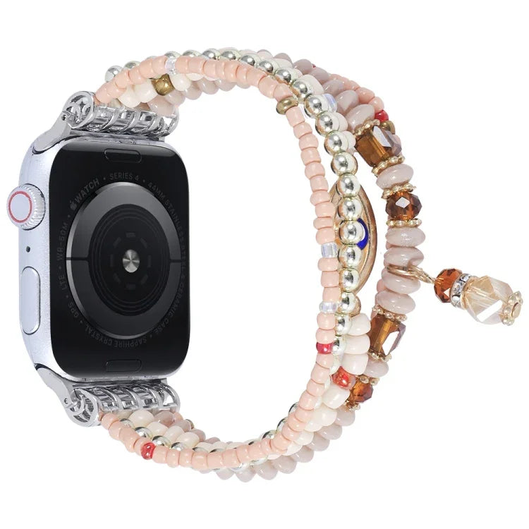 Eye Bead Chain Watch Band For Apple Watch Series, 7 41mm / 6&SE&5&4 40mm / 3&2&1 38mm, 7 45mm / 6&SE&5&4 44mm / 3&2&1 42mm