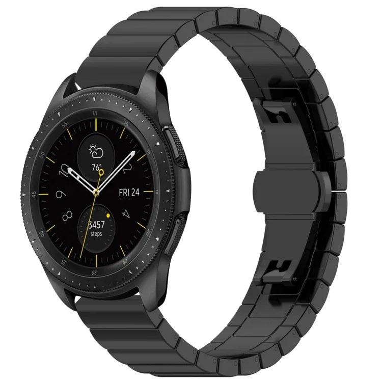 Bracelet en acier inoxydable avec boucle papillon 46mm, pour Galaxy Watch