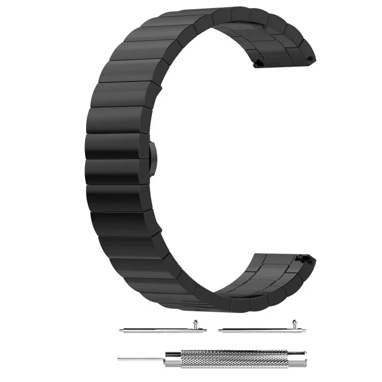 Bracelet en acier inoxydable avec boucle papillon 46mm, pour Galaxy Watch