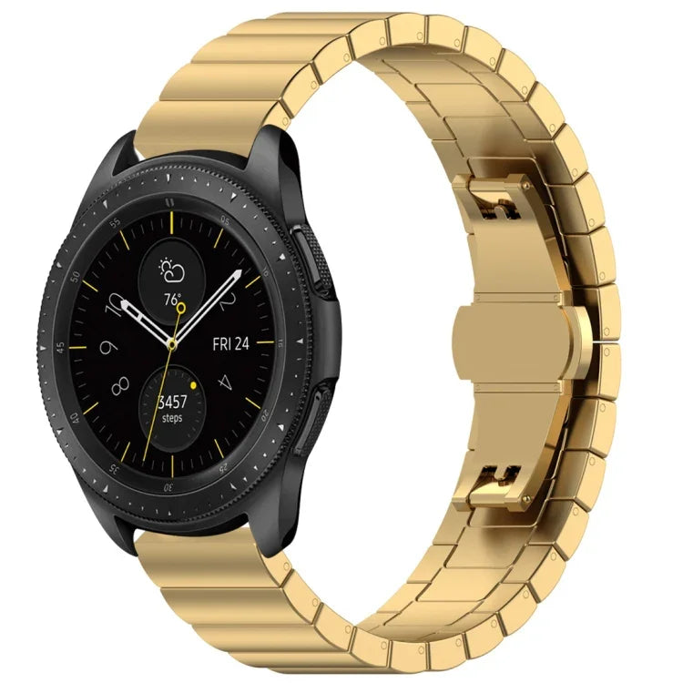 Bracelet en acier inoxydable avec boucle papillon 46mm, pour Galaxy Watch