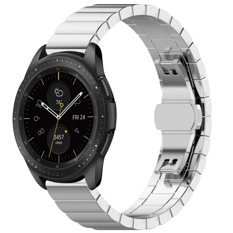 Bracelet en acier inoxydable avec boucle papillon 46mm, pour Galaxy Watch