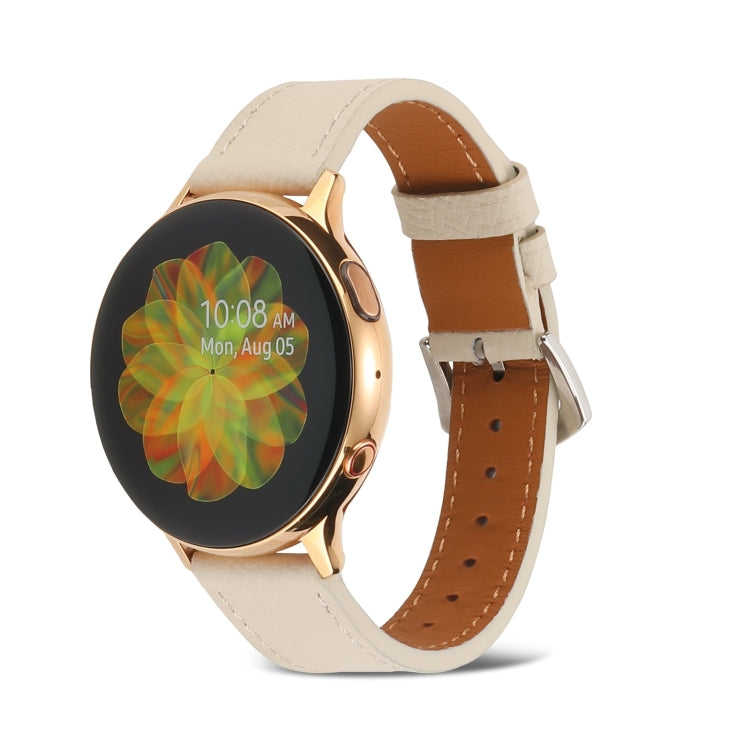 Bracelet de montre en cuir véritable, pour Samsung Galaxy Watch4 20mm
