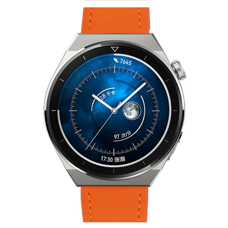 Bracelet de montre en cuir véritable à tissage uni, pour Samsung Galaxy Watch4 20mm, pour Huawei Watch GT 3 Pro 22mm