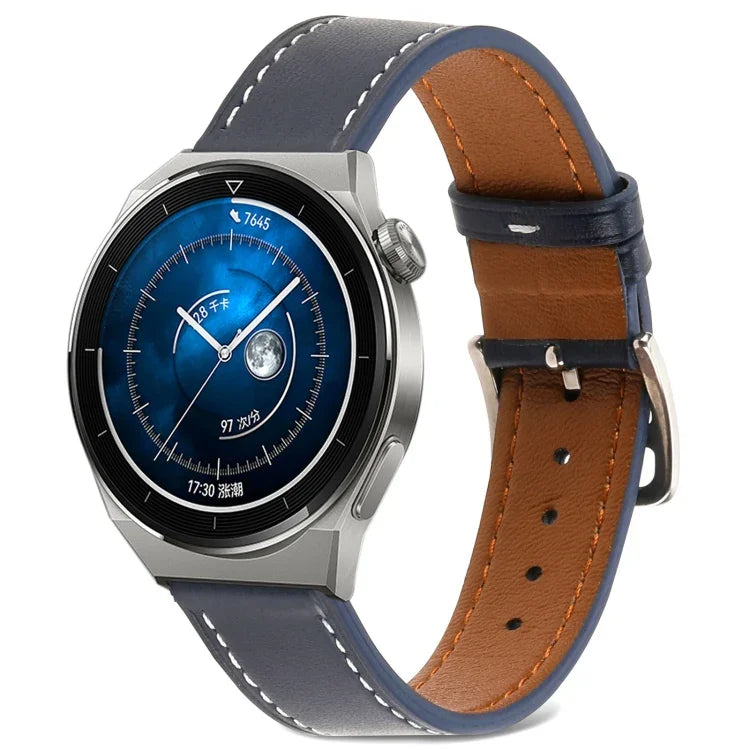 Bracelet de montre en cuir véritable à tissage uni, pour Samsung Galaxy Watch4 20mm, pour Huawei Watch GT 3 Pro 22mm