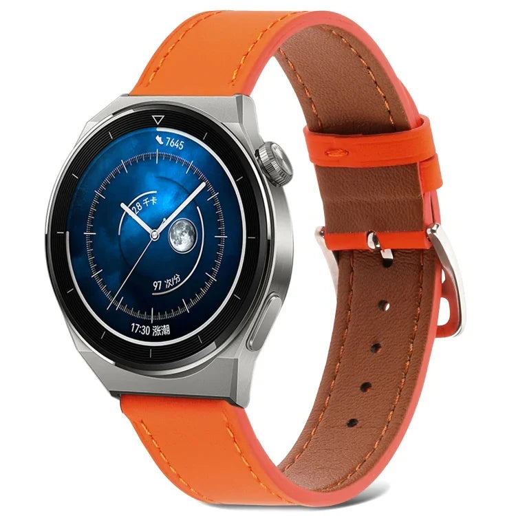 Bracelet de montre en cuir véritable à tissage uni, pour Samsung Galaxy Watch4 20mm, pour Huawei Watch GT 3 Pro 22mm