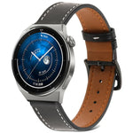Bracelet de montre en cuir véritable à tissage uni, pour Samsung Galaxy Watch4 20mm, pour Huawei Watch GT 3 Pro 22mm