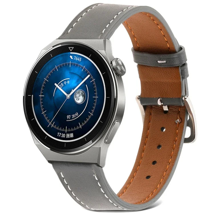 Bracelet de montre en cuir véritable à tissage uni, pour Samsung Galaxy Watch4 20mm, pour Huawei Watch GT 3 Pro 22mm