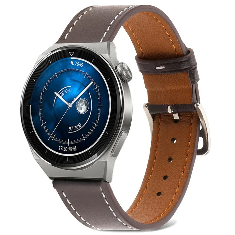 Bracelet de montre en cuir véritable à tissage uni, pour Samsung Galaxy Watch4 20mm, pour Huawei Watch GT 3 Pro 22mm