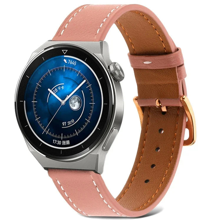 Bracelet de montre en cuir véritable à tissage uni, pour Samsung Galaxy Watch4 20mm, pour Huawei Watch GT 3 Pro 22mm
