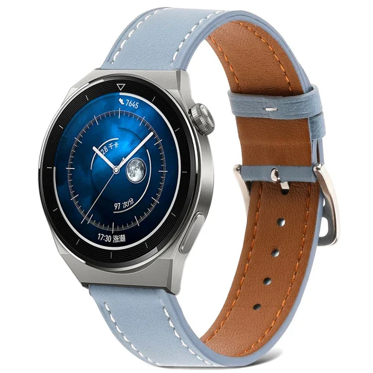 Bracelet de montre en cuir véritable à tissage uni, pour Samsung Galaxy Watch4 20mm, pour Huawei Watch GT 3 Pro 22mm