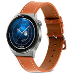 Bracelet de montre en cuir véritable à tissage uni, pour Samsung Galaxy Watch4 20mm, pour Huawei Watch GT 3 Pro 22mm