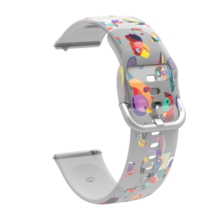 Bracelet de montre transparent en silicone TPU imprimé, pour Samsung Galaxy Watch4 20mm, pour Huawei Watch GT 3 Pro 22mm