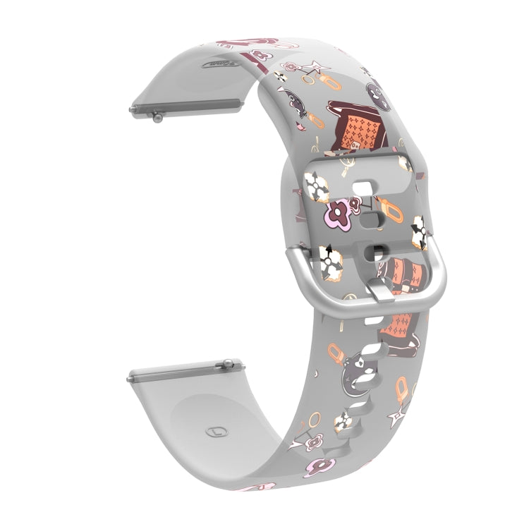 Bracelet de montre transparent en silicone TPU imprimé, pour Samsung Galaxy Watch4 20mm, pour Huawei Watch GT 3 Pro 22mm