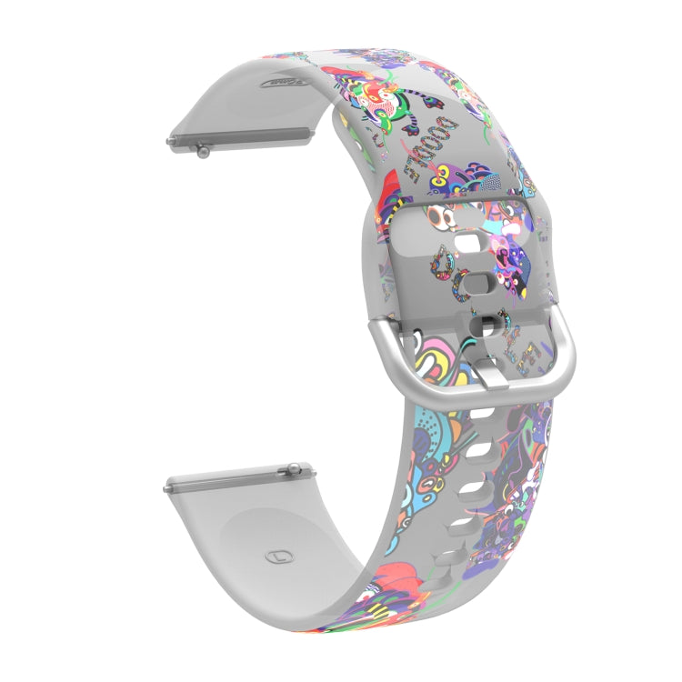 Bracelet de montre transparent en silicone TPU imprimé, pour Samsung Galaxy Watch4 20mm, pour Huawei Watch GT 3 Pro 22mm